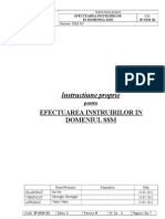 IP-SSM-01 Efectuarea Instruirilor SSM