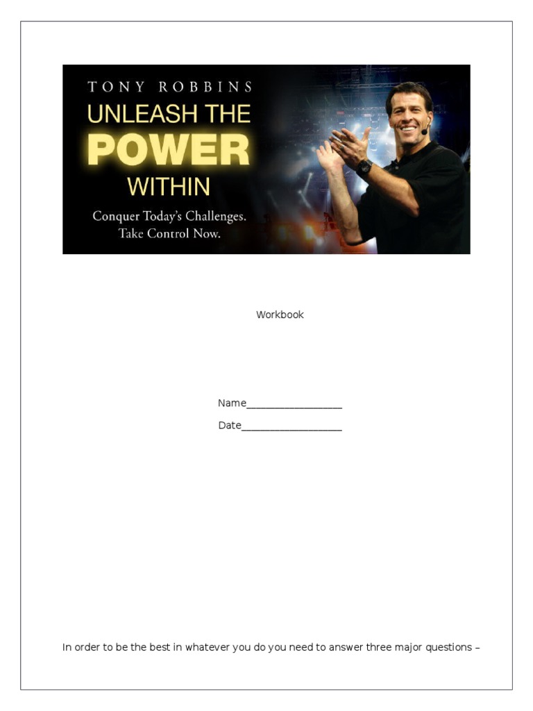 Unleash Your Inner Strength Workbook | PDF | Fear | Emotions