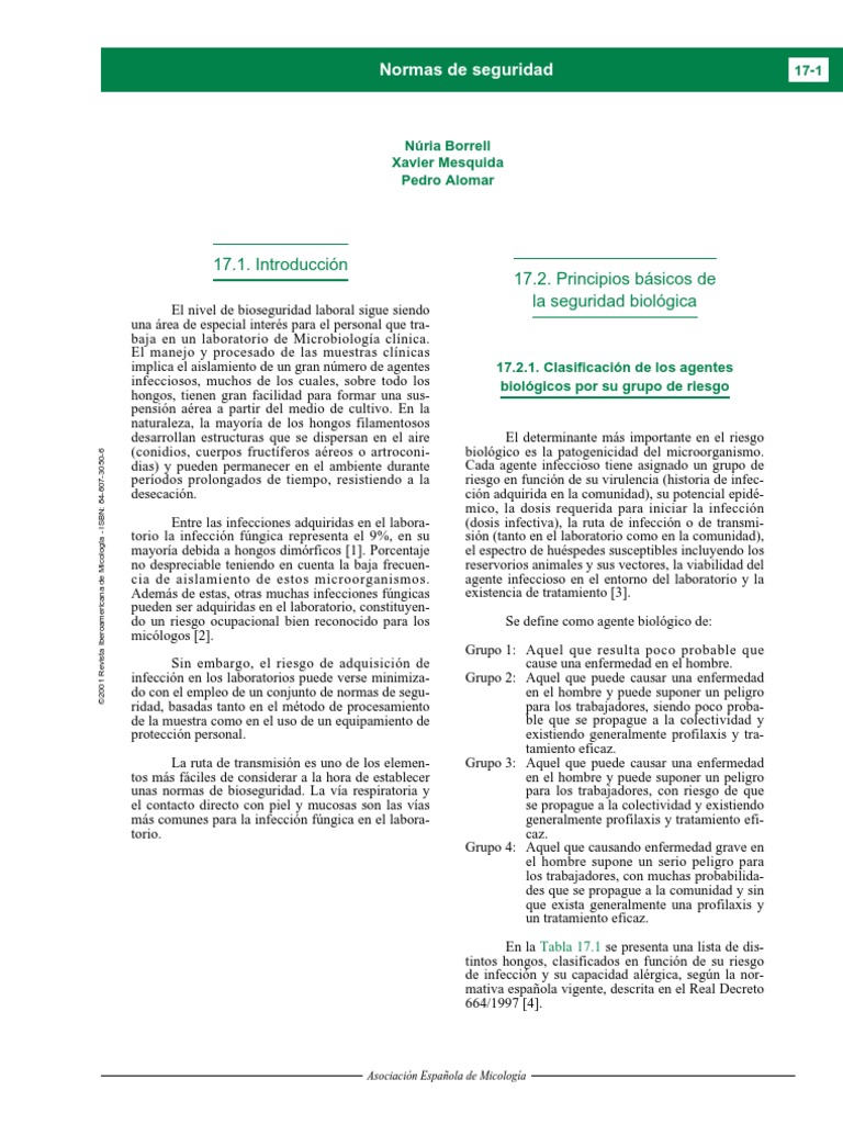 Bioseguridad en El Laboratorio de Micología | PDF | Salud y bienestar