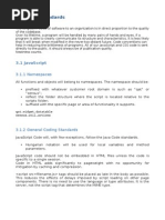 3 Coding Standards: 3.1 Javascript