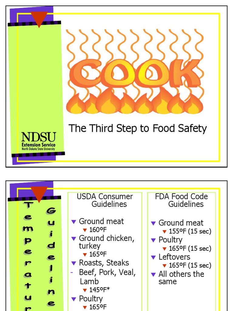 Safe Internal Temperatures for Meat | PDF