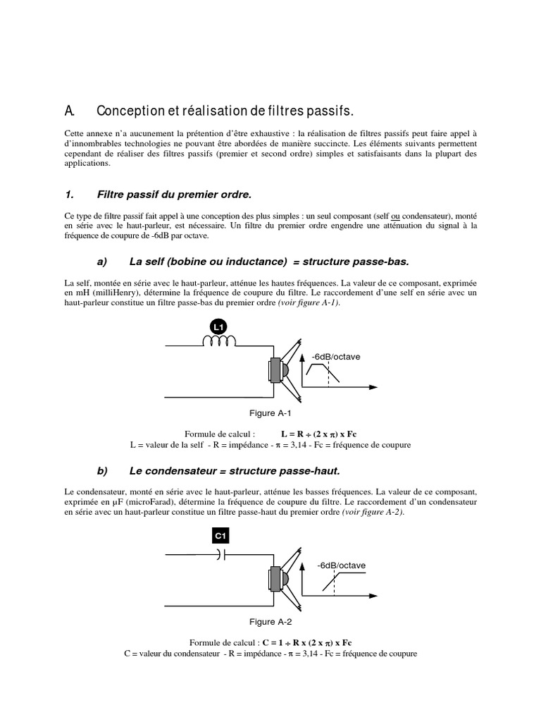 Conception Et Realisation Efde Filtres Passifs, PDF, Filtre (électronique)