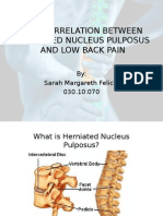 The Correlation Between Herniated Nucleus Pulposus and Low