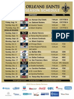 2013 Saints Schedule