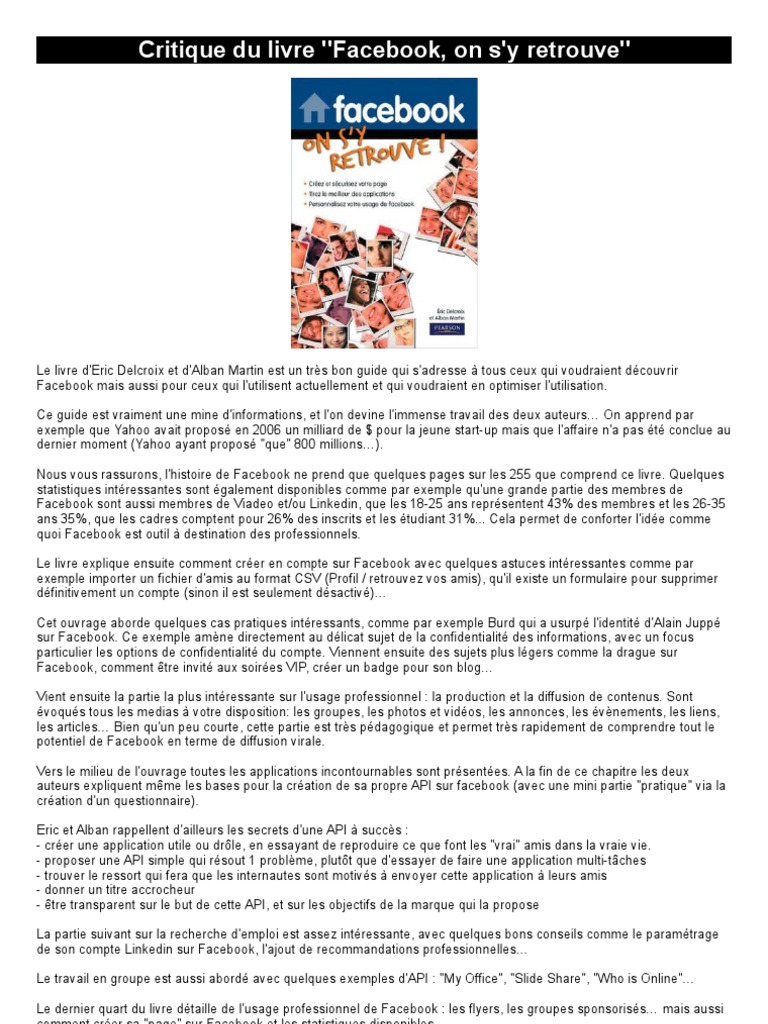 Exemple De Critique D Un Livre  Le Meilleur Exemple