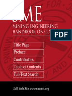 Mining Engineering Handbook On cd-ROM
