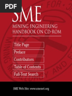 Mining Engineering Handbook On cd-ROM