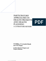 Participatory Approaches in Health Promotion &amp Planning Review - HDA England - 2000