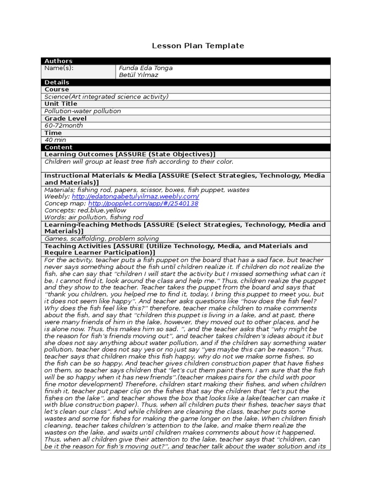 Water Pollution | PDF | Lesson Plan | Teachers