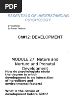 Essentials of Understanding Psychology: Ch#12: Development