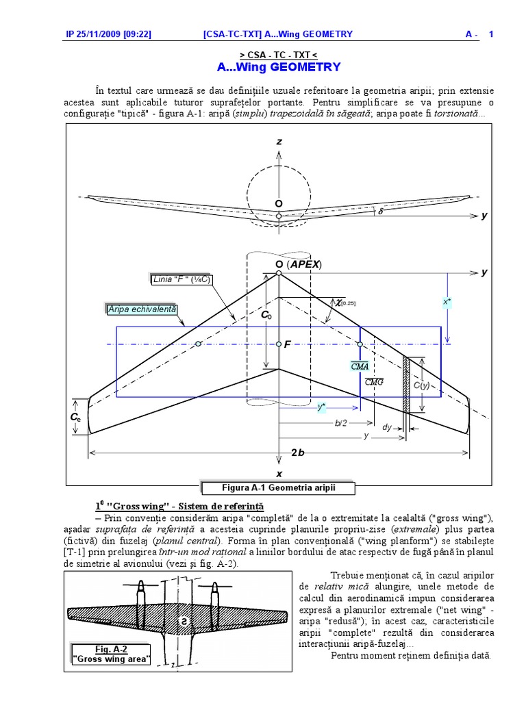 Wing GEOMETRY | PDF