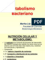 Metabolismo bacteriano: vías metabólicas y generación de energía