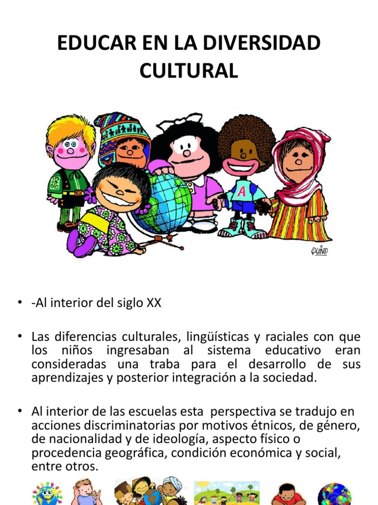 Educar en La Diversidad Cultural Interculturalidad Diversidad cultural