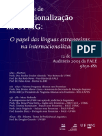 CARTAZ Seminários de Internacionalização Na UFMG