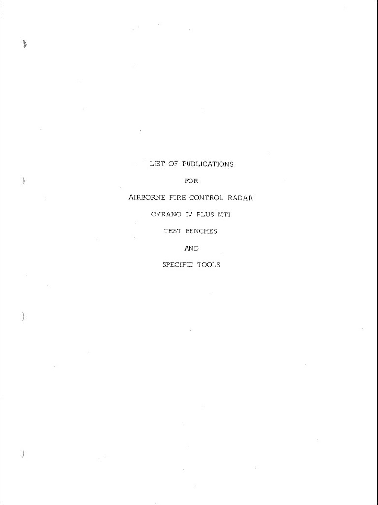 Cyrano IV - Airborne Fire Control Radar Utilization Manual - Thomson ...