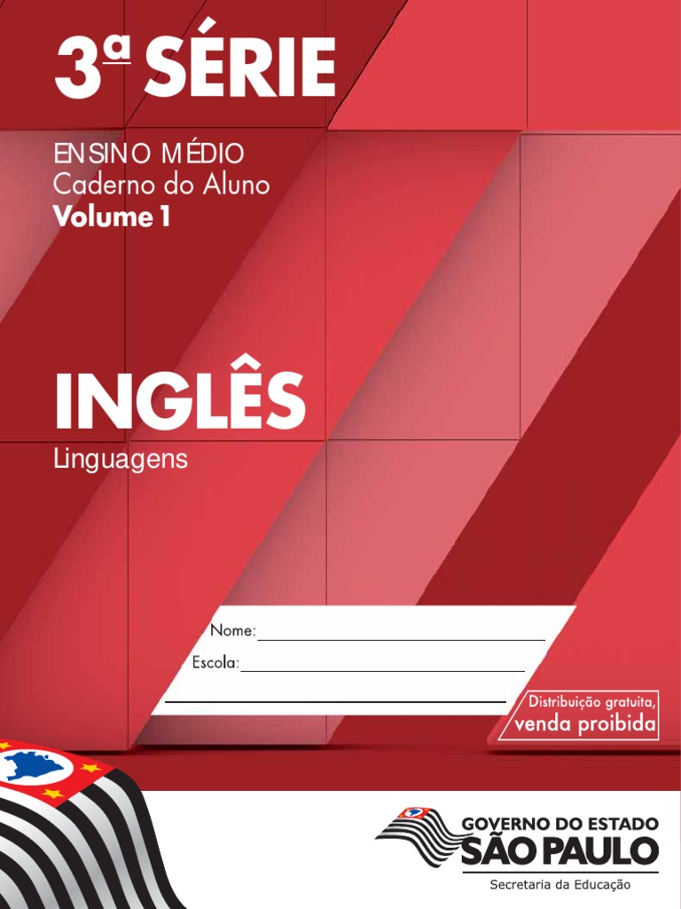 Caderno Do Aluno Inglês 3 Ano Vol 1 2014-2017 | PDF | Linguagem natural ...