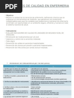16 Indicadores de Calidad en Enfermería | PDF