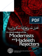 A Critical Analysis of the Modernists and Hadeeth Rejecters