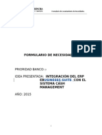 Necesidades Integración Cash Management 