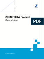 3.3.2 ZXHN F600W Product Description