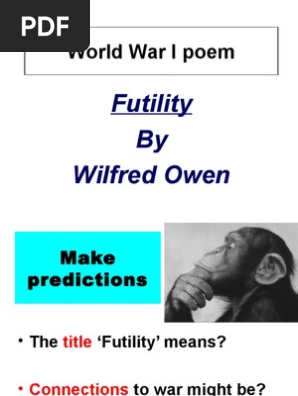 Futility Poem Analysis Pdf Poetry