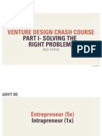 Venture Design 1 Day Building the Right Solution