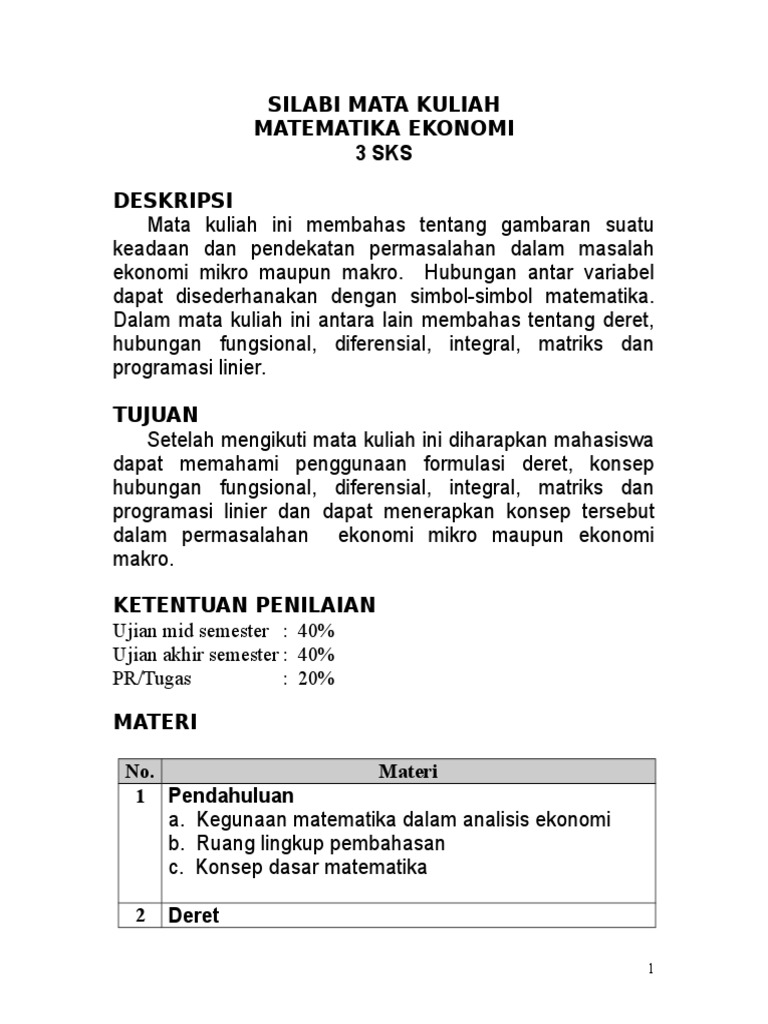 Kuliah Matematika