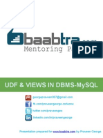 Udf & Views in Database