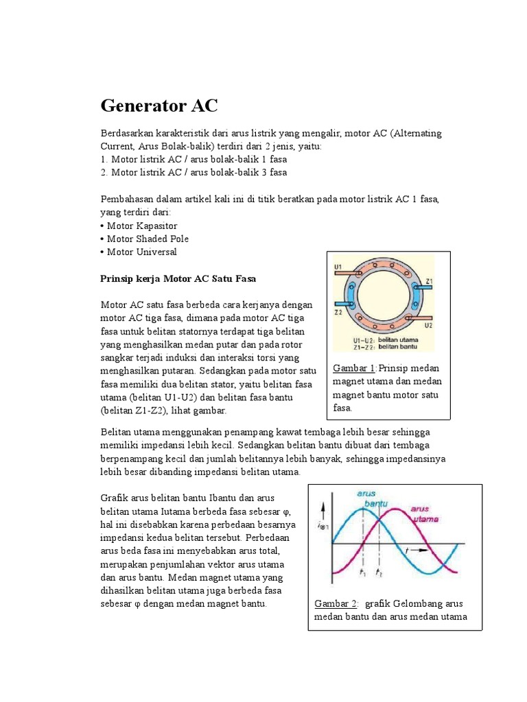 Prinsip Kerja Motor dan Generator AC | PDF