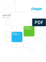 Hager Pricelist May 2014