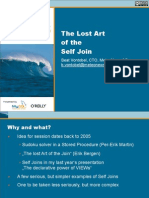 The Lost Art of the Self Join Presentation