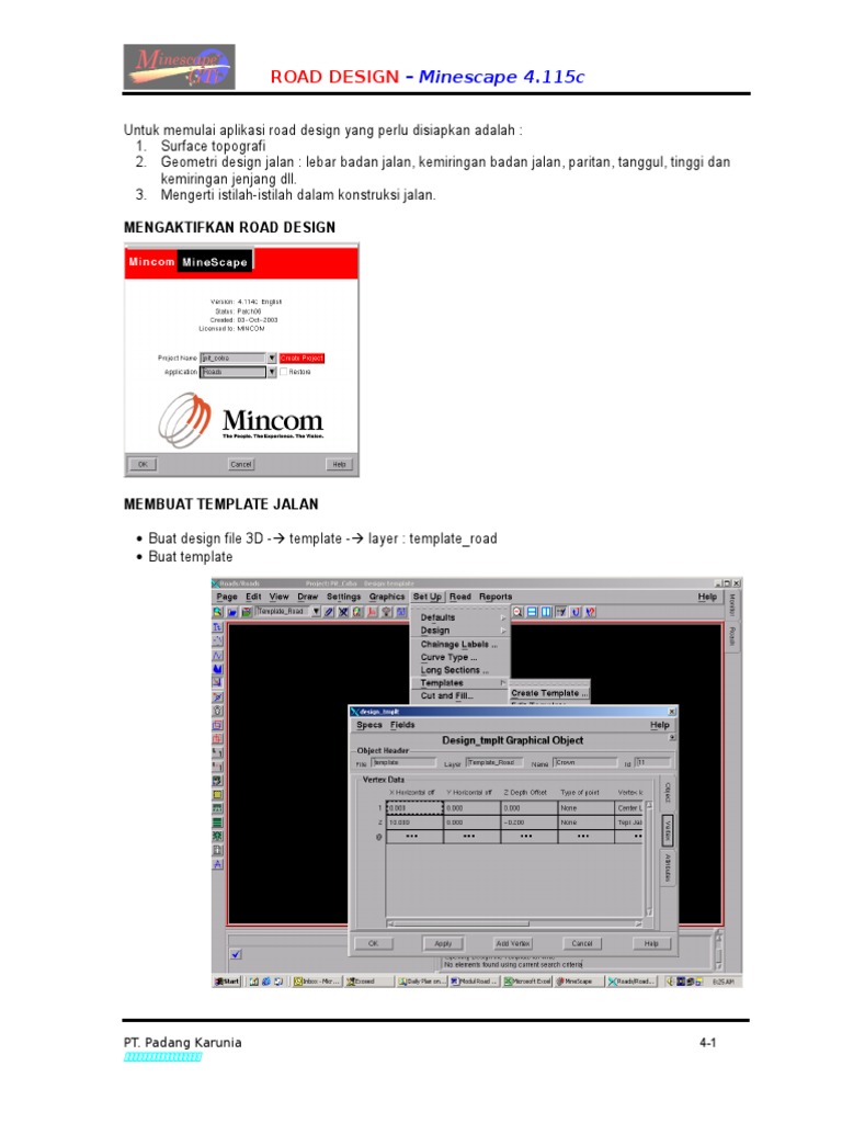 Panduan Desain Jalan Minescape 4.115c | PDF | Komputer