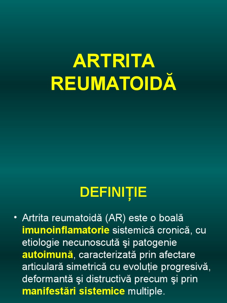 artrita deformantă articulară