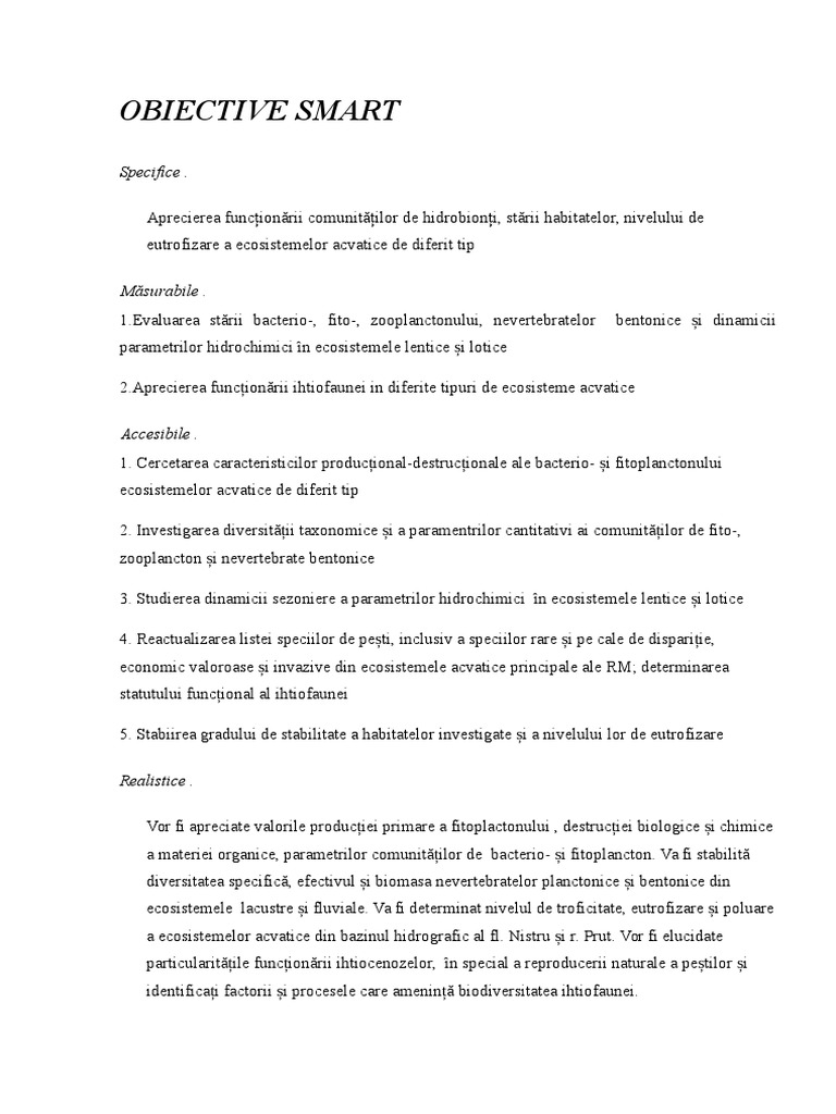Obiective Smart | PDF