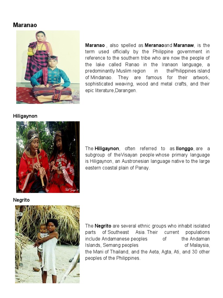Maranao: Maranao, Also Spelled As Meranaoand Maranaw, Is The | PDF
