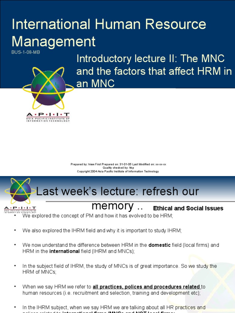 Human Resource Management Of Nestle