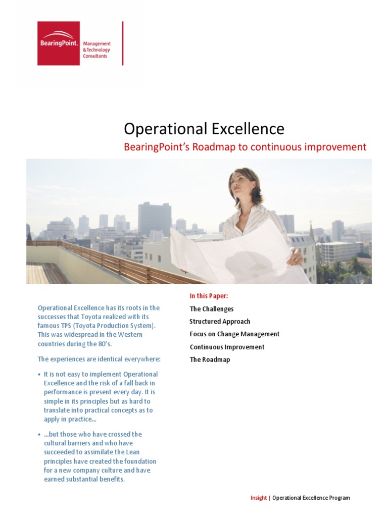 Operational Excellence Roadmap Overview | PDF | Lean Manufacturing ...