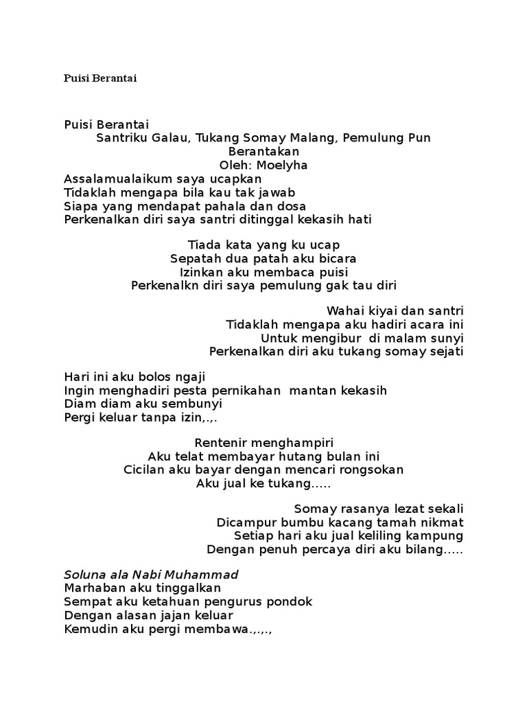 Puisi Berantai  PDF