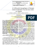 Performances de L'efficacité Énergétique Et L'énergie PV Dans Le Bâtiment Résidentiel: Cas de Trois Zones en Algérie