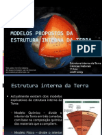 (13) - 2008-2009 - Ciências Naturais - 7º Ano - Estrutura Interna da Terra - Modelo propostos