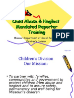 Child Abuse & Neglect Mandated Reporter Training