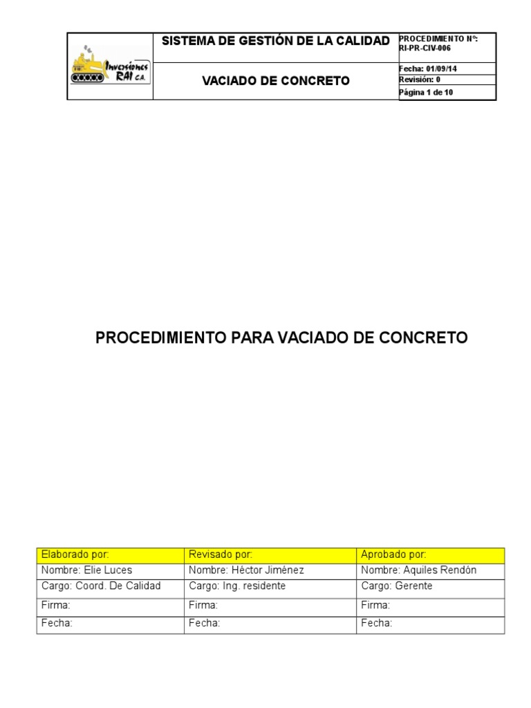Vaciado de Concreto | Topografía | Hormigón