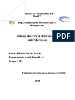 Sisteme Electrice Si Electronice Ale Autovehiculelor: Departamentul de Autovehicule Și Transporturi