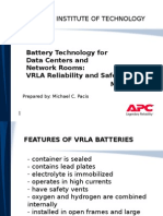 Battery Technology for Data Centers and Network Rooms- VRLA Reliability and Safety