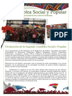 Declaración II Asamblea Social y Popular 2