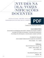 FISS, D.M.L. VIEIRA, L.C. Juventudes Na Escola - Vozes e Significações Docentes