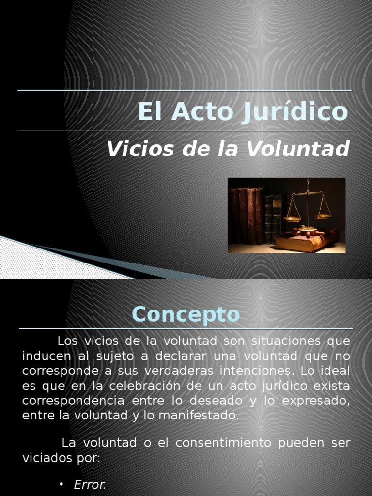 Vicios de La Voluntad Intención (Derecho Penal