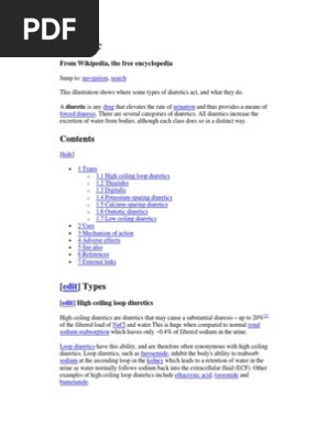 Diuretics Drugs Pharmacology