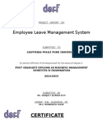 Employee Leave Management System: Certificate