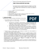 Adili Structure Type Du Rapport de Stage